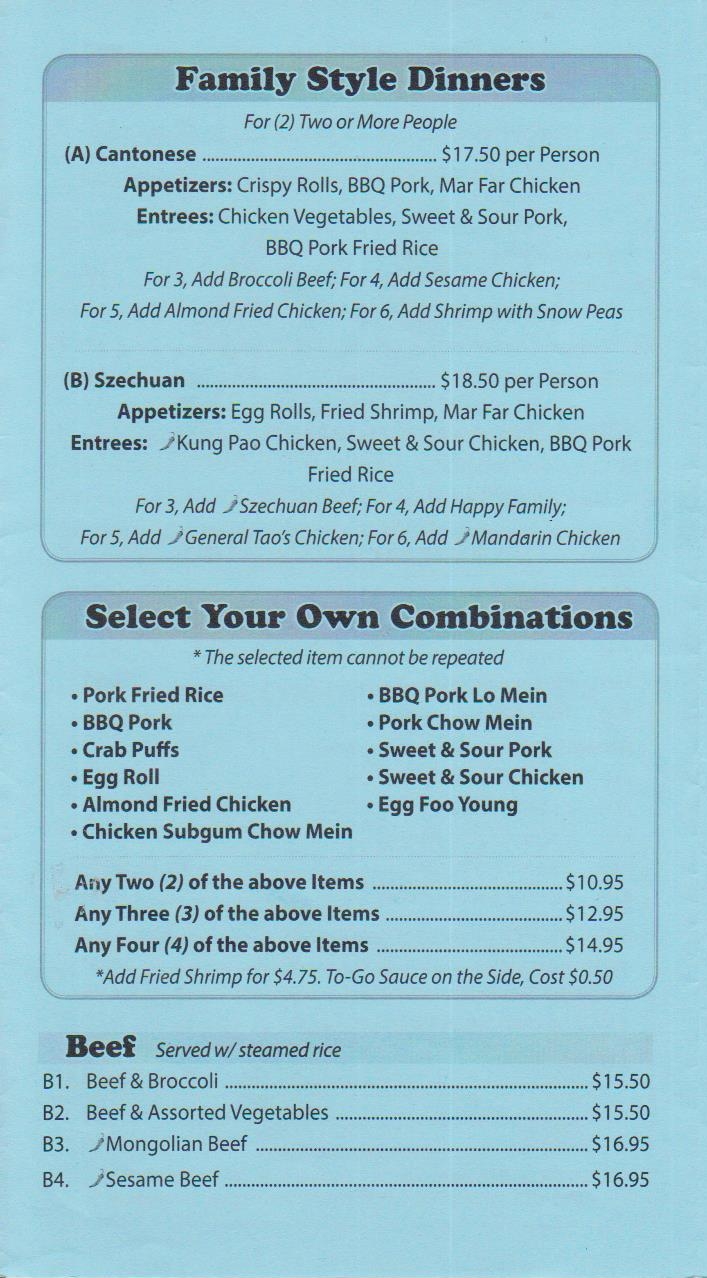 Benny Huies Menu - Page 3