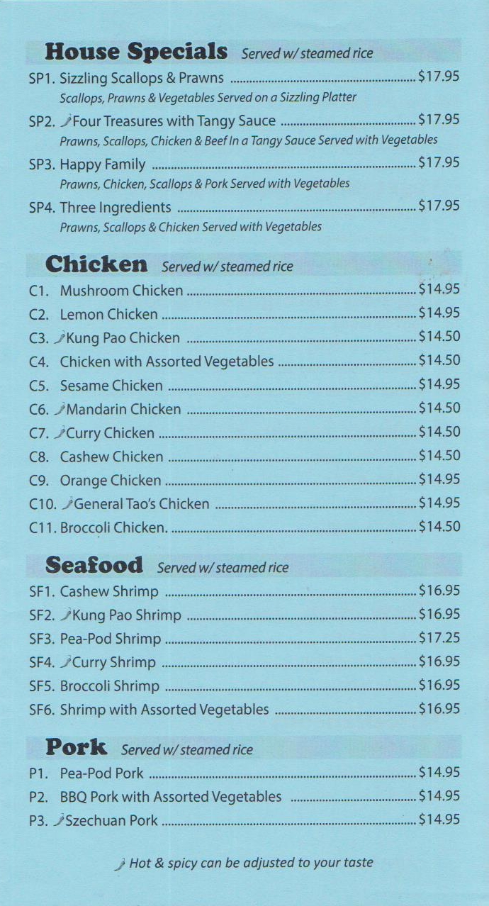 Benny Huies Menu - Page 4