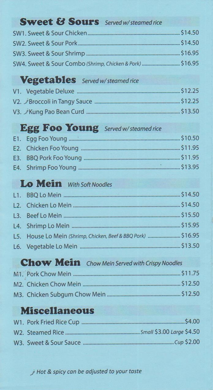 Benny Huies Menu - Page 5