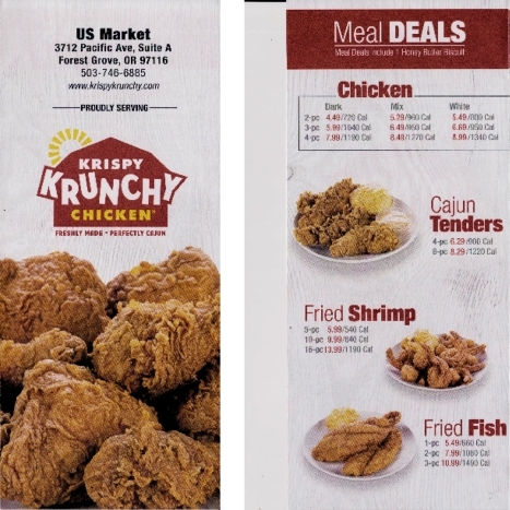 Krispy Krunchy Chicken Menu 1