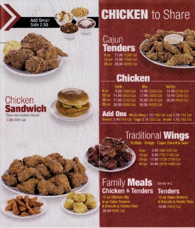 Krispy Krunchy Chicken Menu 2