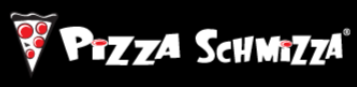 A black and white logo of pizza society