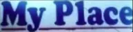 A close up of the word " pizza ".